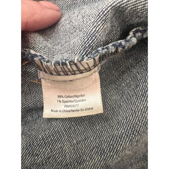 St. John Bay Stretch Long Sleeve Button Front Denim Jean Jacket Blue Women's 2X - Picture 7 of 7